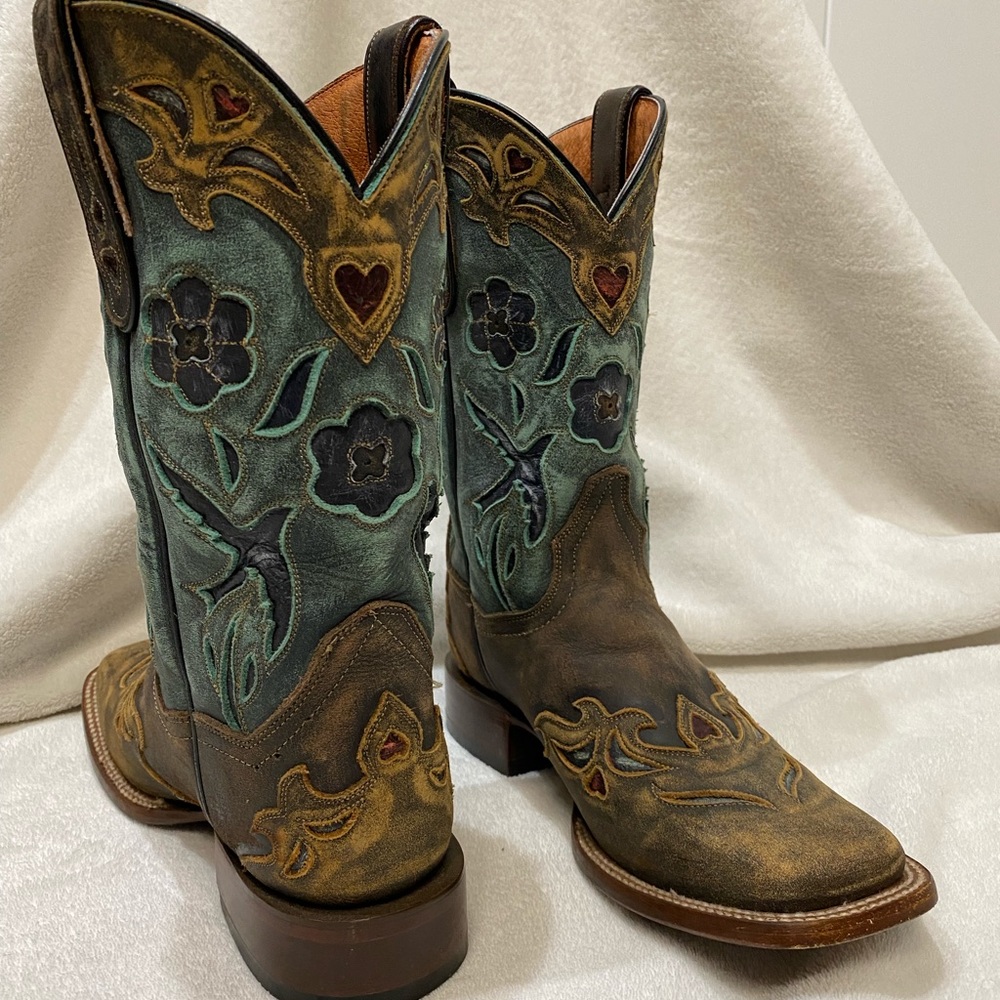 Dan Post bluebird cowgirl boots